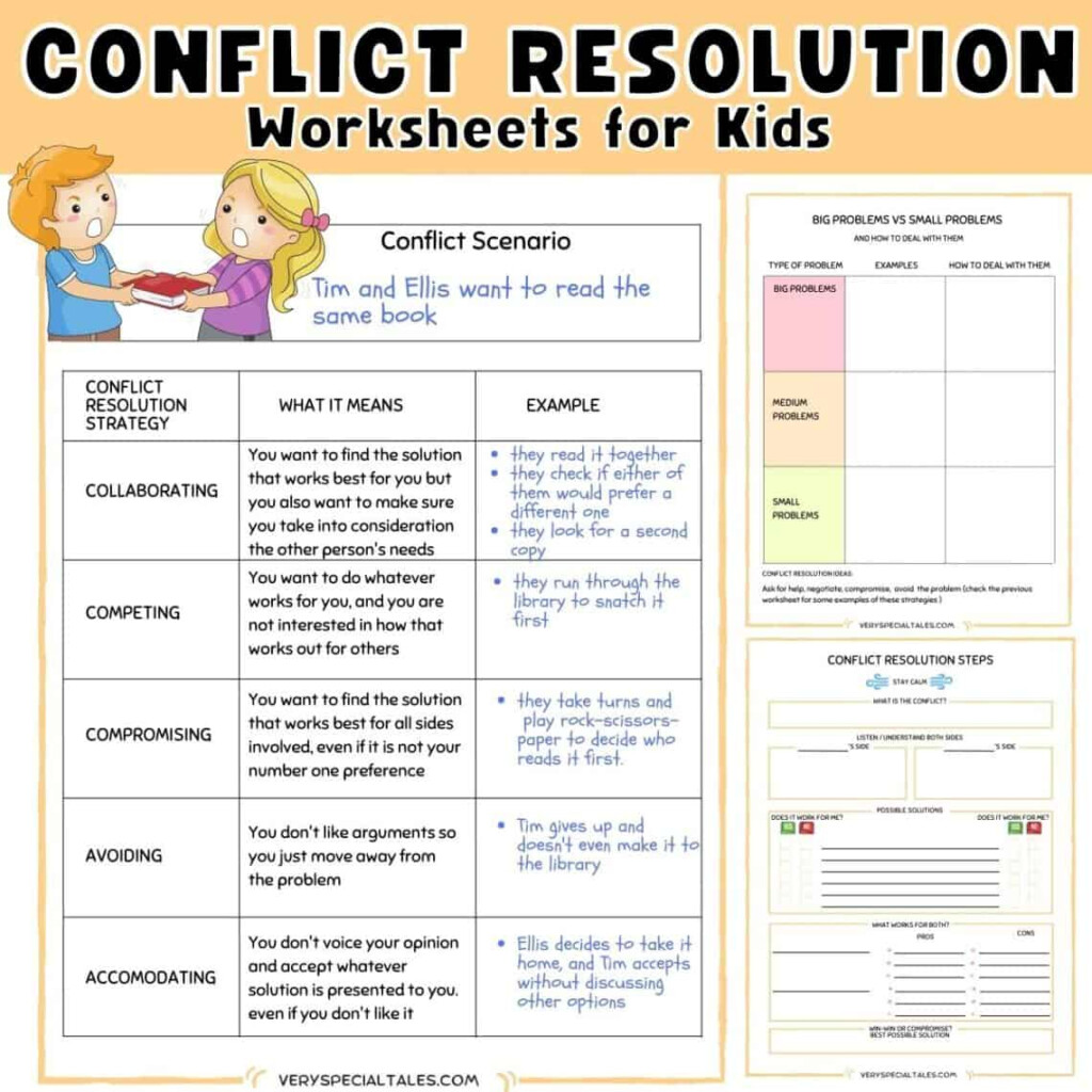 20 Fun Conflict Resolution Activities For Kids Printable PDF 