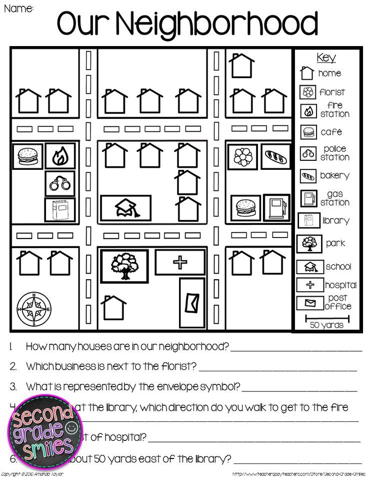 2nd Grade Map Skills Worksheets Free