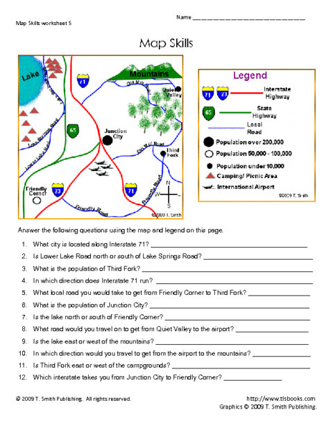 4th Grade Basic Map Skills Worksheets Kidsworksheetfun