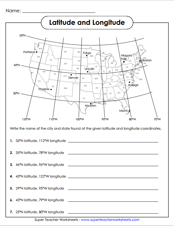 4Th Grade Map Skills Worksheets Pdf