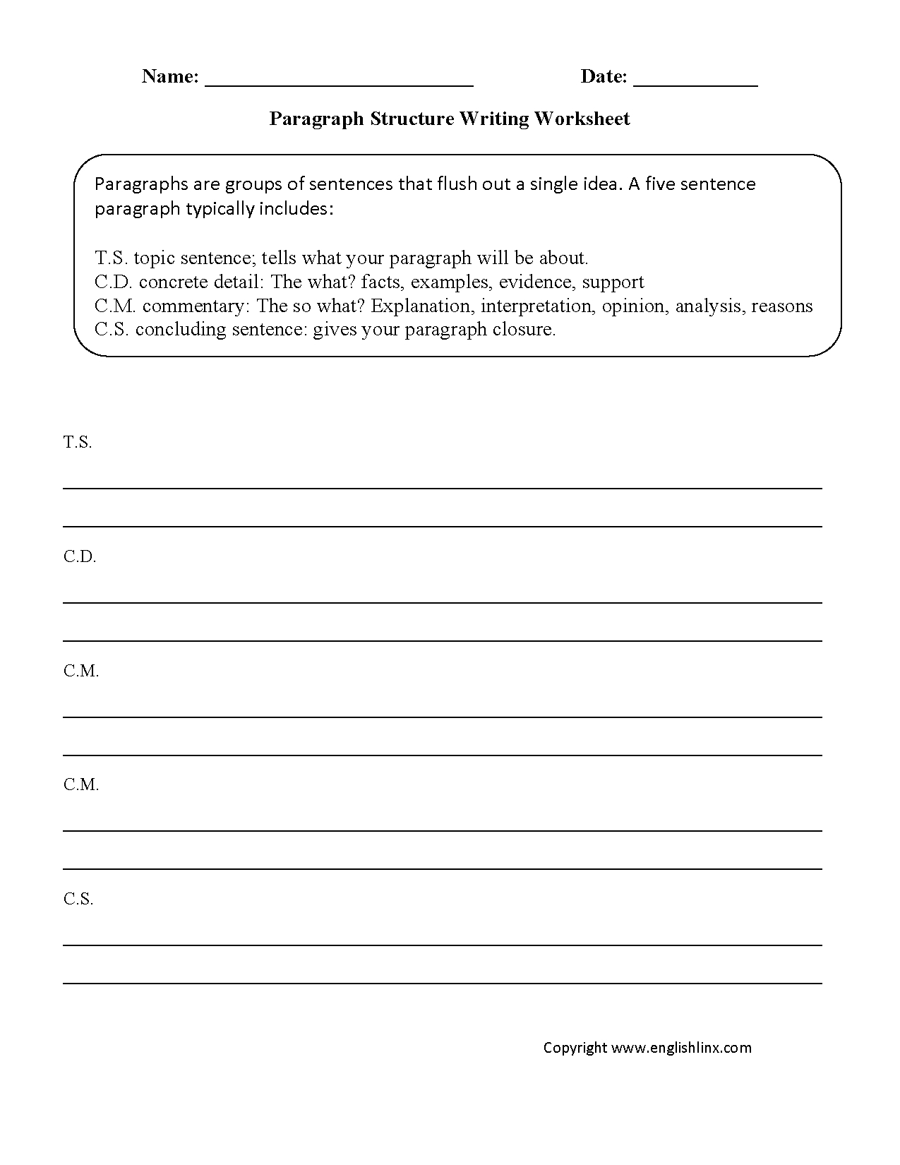 7th Grade Writing Skills Worksheets SkillsWorksheets com