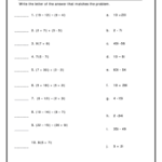 Adding Subtracting Multiplying Complex Numbers Matching Worksheet