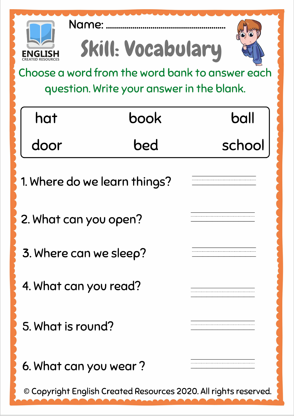 Basic Skills For Kids English Created Resources