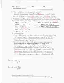 Chemistry Holt 2006 Chapter 2 Concept Review Key With Detailed 