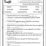 Citizenship Vocabulary Worksheet EnglishBix