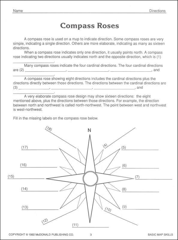 Compass Rose Worksheet Google Search Map Skills Worksheets Reading 