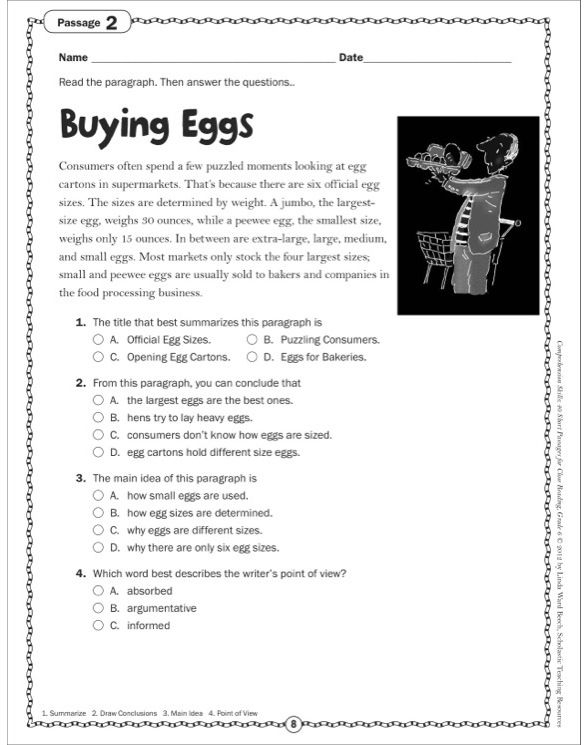 Comprehension Skill Point Of View Grade 6 Worksheet SkillsWorksheets