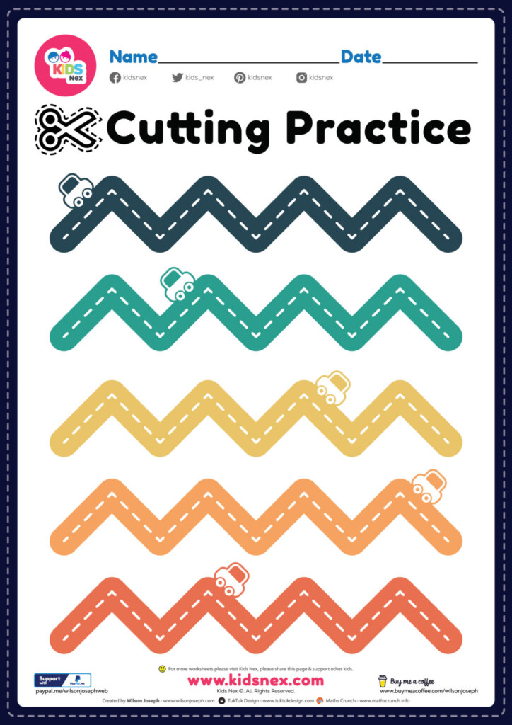 Cutting Practice For Preschoolers Free Printable PDF