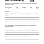 Decision Making Worksheets 15 Worksheets