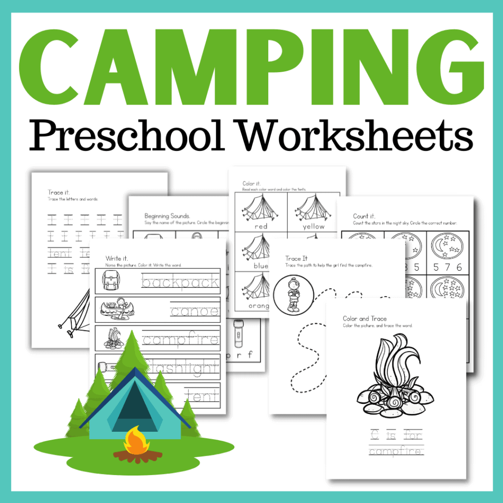 Free Printable Camping Worksheets For Preschoolers