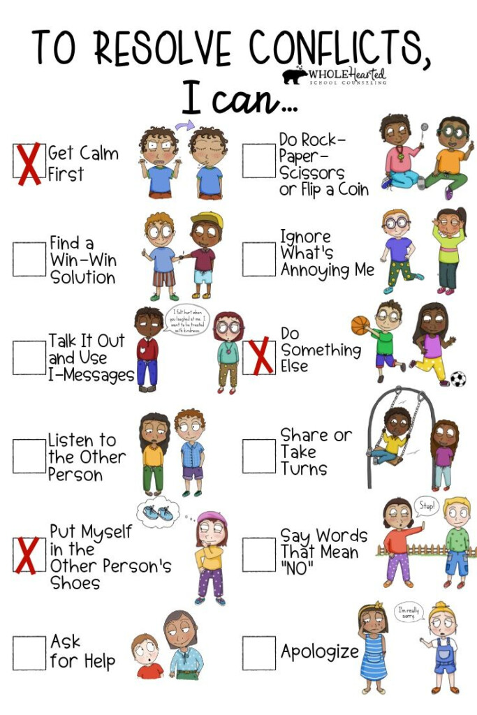 Free Printable Conflict Resolution Worksheets