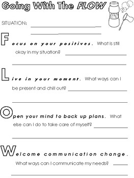 Go With The FlOW Worksheet Helping Promote Flexible Thinking TpT