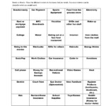 Independent Living Skills Budgeting Worksheets IRUCYU