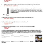 Kinetic Energy And Gravitational Potential Energy Worksheet With Answer Key