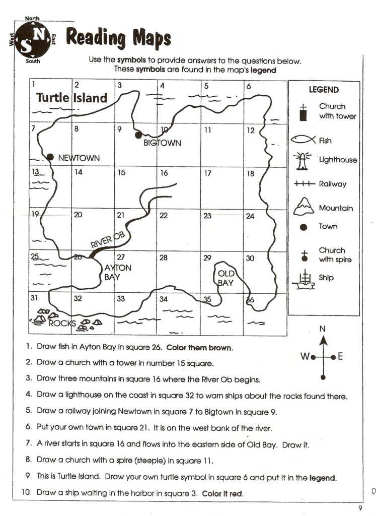 Map Reading Worksheets