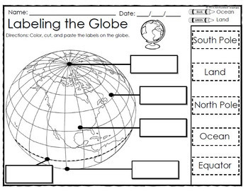 Map Skills Maps And Globes Map Activities Geography Oceans Continents