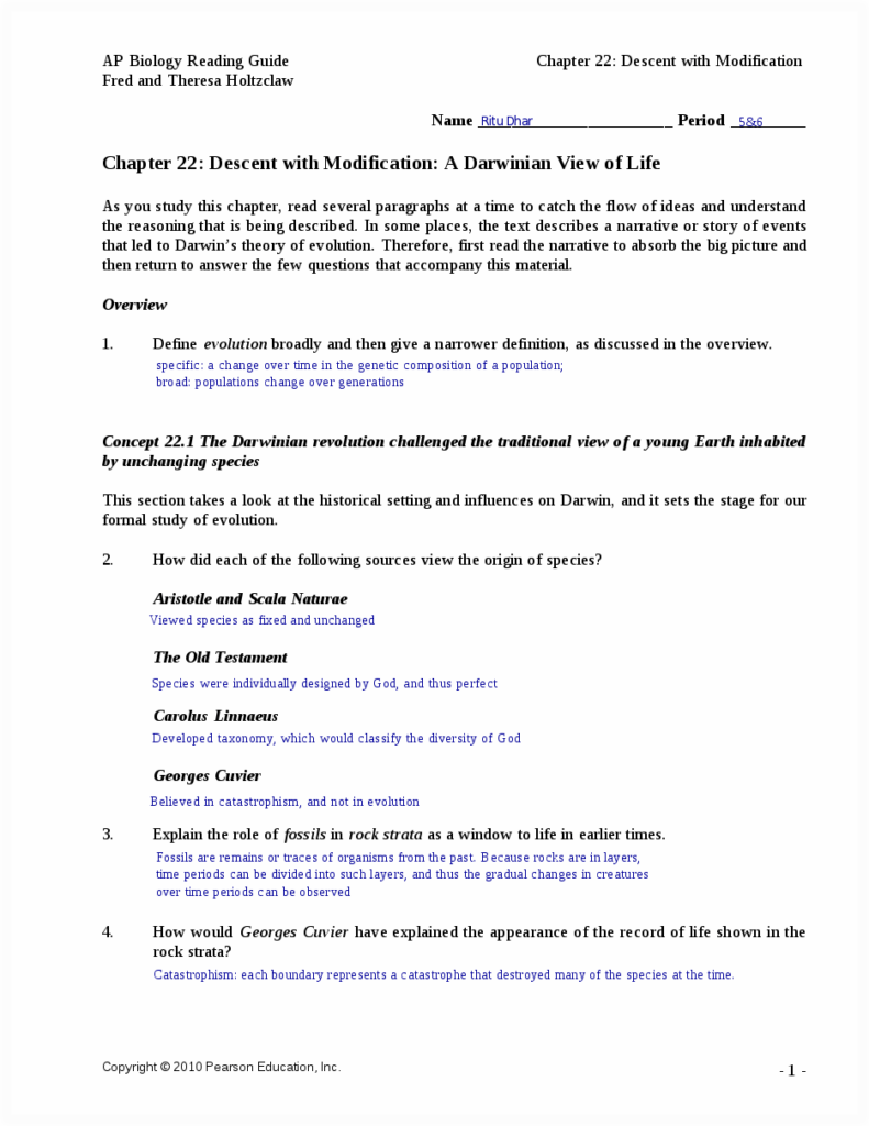 Modern Biology Skills Worksheet Fundamentals Of Genetics Answer Key 