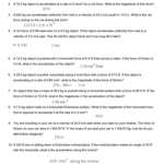 Newton 39 s Second Law Worksheets Answers