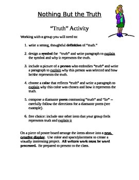 Nothing But The Truth Culminating Activities By Leslee Cunningham