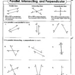 Parallel And Perpendicular Lines Worksheets Answer Key