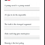 Print Handwriting Worksheets Pdf Free Printable Form Templates And