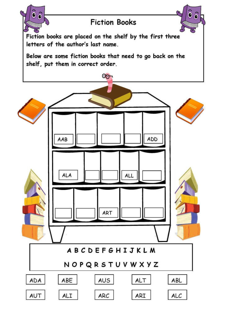 Printable Library Skills Worksheets