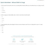 Quiz Worksheet Refusal Skills For Drugs Study