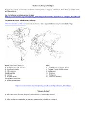 Skills Worksheet Map Skills Biodiversity Hotspots Answer Key 